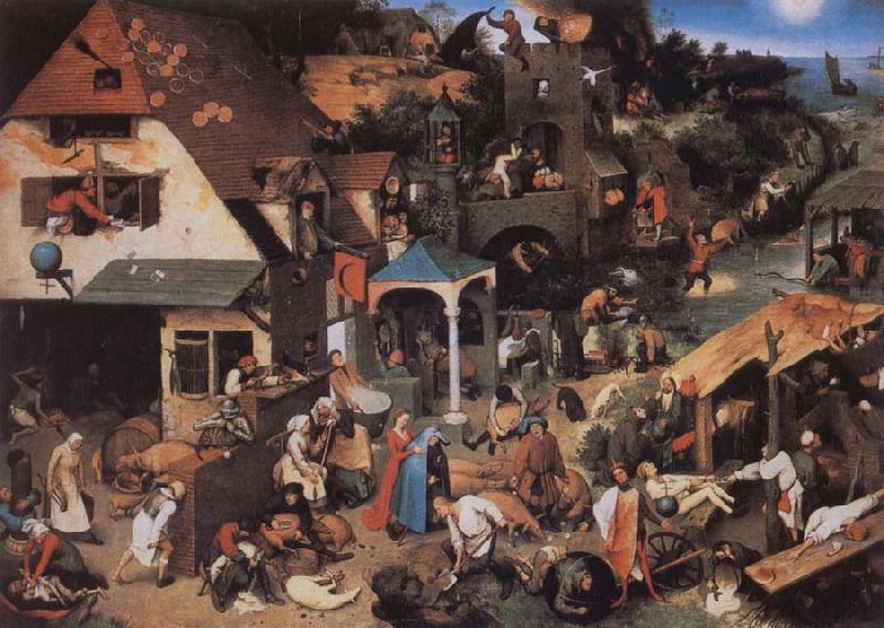 BRUEGHEL, Pieter the Younger Netherlandish Proverbs oil painting picture